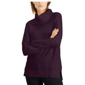 Calvin Klein Jeans Deep Plum Cowl Neck Lightweight Sweater size medium